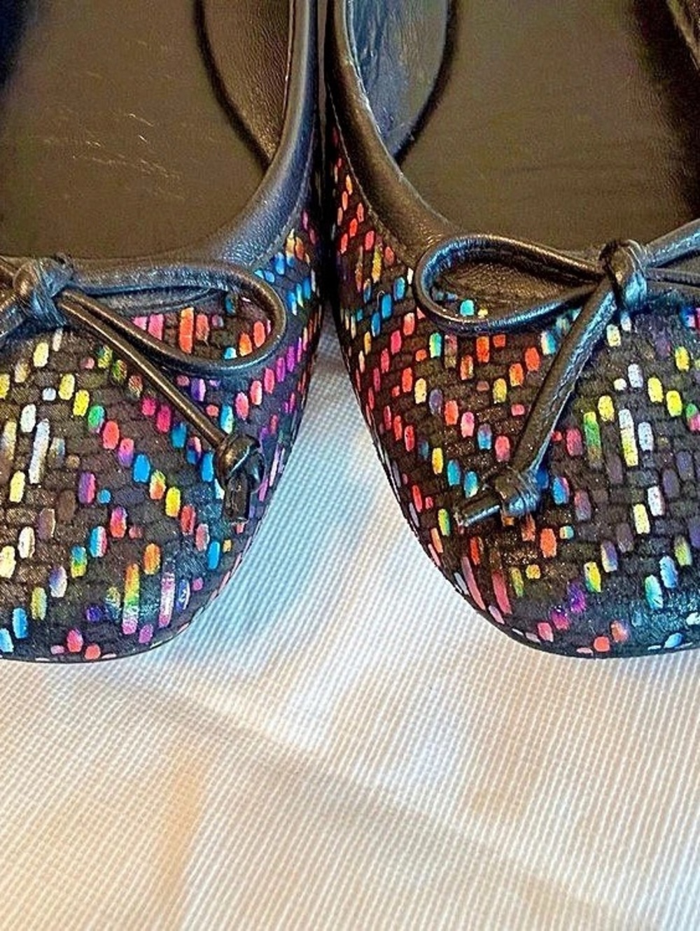 Stuart Weitzman Geometric Multicolor Ballet Flats US 6.5